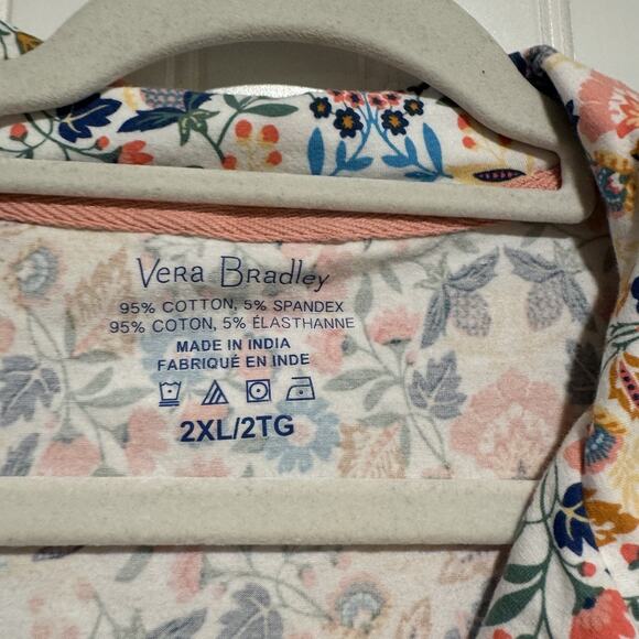 Vera Bradley Floral Cotton Pajama Set Plus Size 2X - Picture 3 of 8